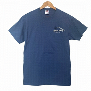 Vintage Tee Shirt Short Sleeve Fruit of the Loom Hawaiian Islands Blue Graphic